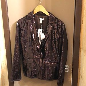 Chico’s shining tuxe sheron brown jacket